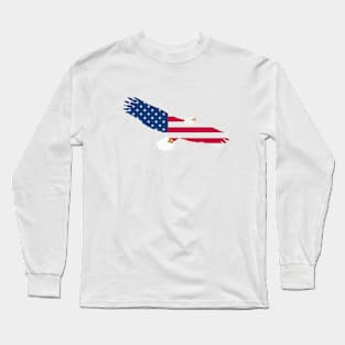 Flying American Bald Eagle Long Sleeve T-Shirt